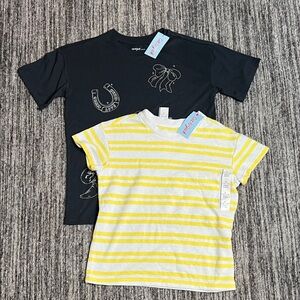 Cat & Jack -  Striped and Graphic T-Shirts Set Size L (10/12)